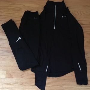 Nike High-Waisted Leggings & long sleeve zip up